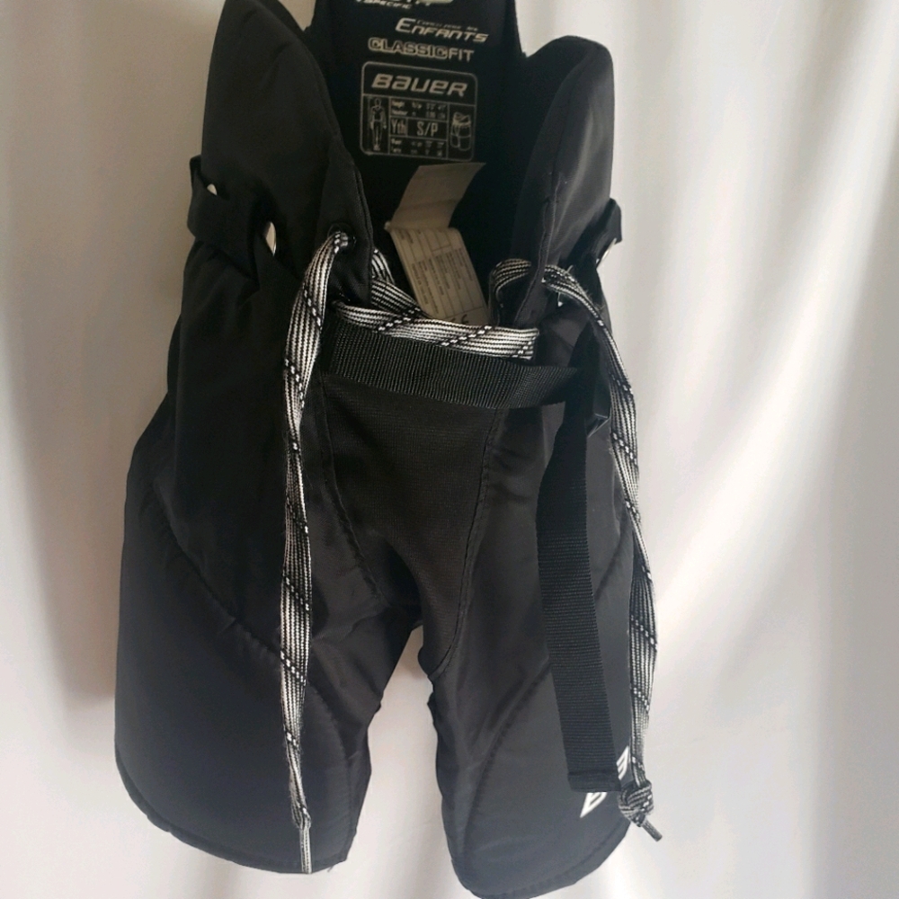 Bauer Kids Hockey Pants Black with White Accents
